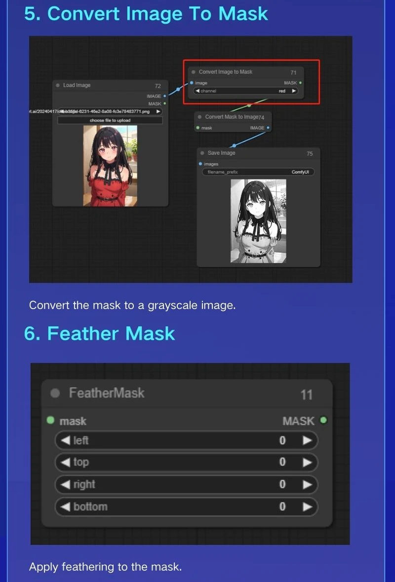 ComfyUI Core Nodes（Mask+Sampler）