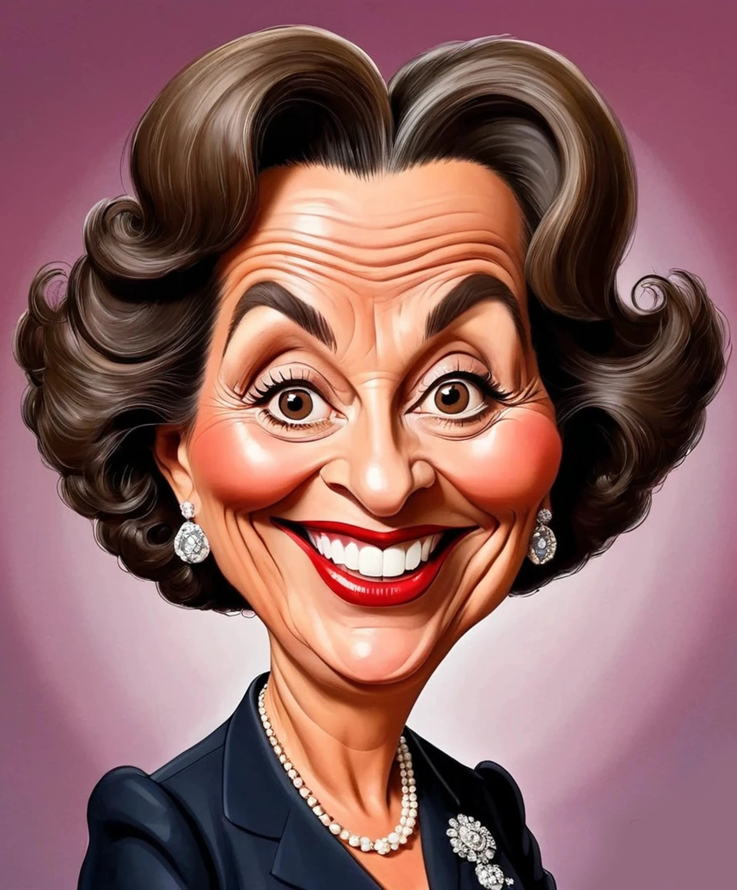Caricatura engraçada de Dona Clotilde
