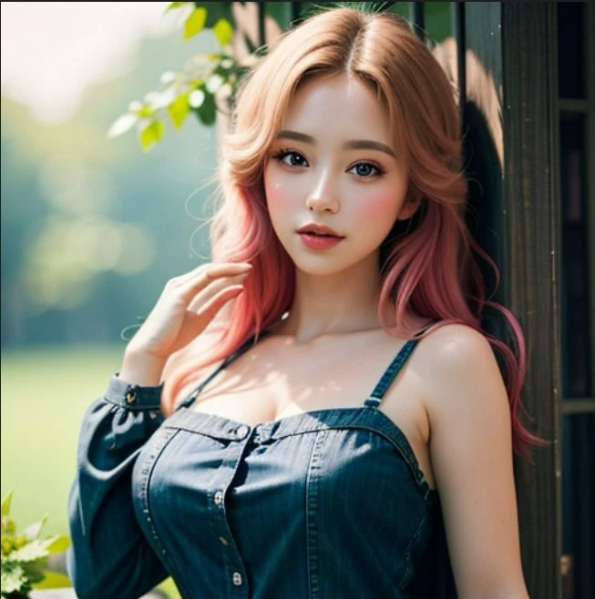 창가에 서 있는 아름답고 예쁜 여성