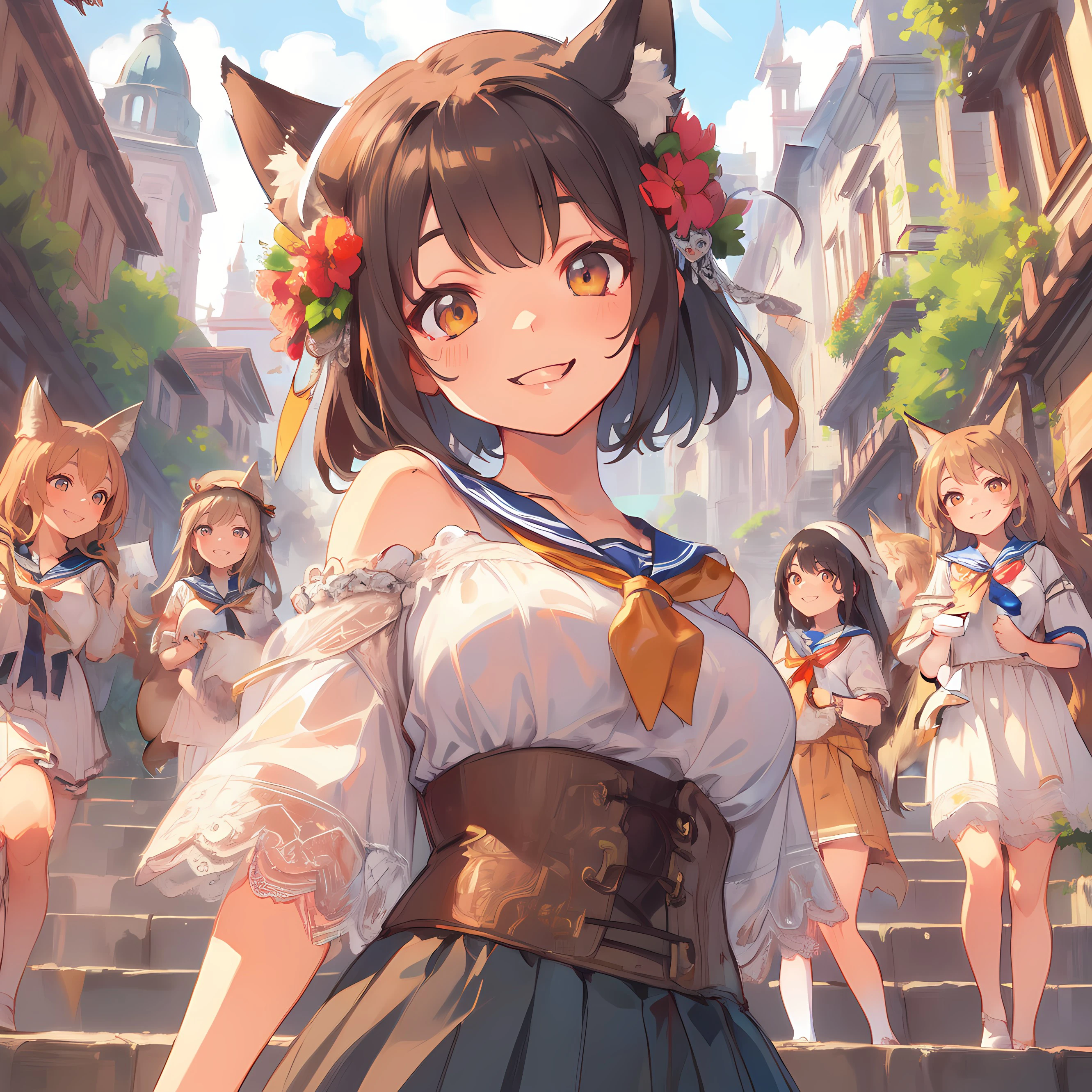 古都と狐少女