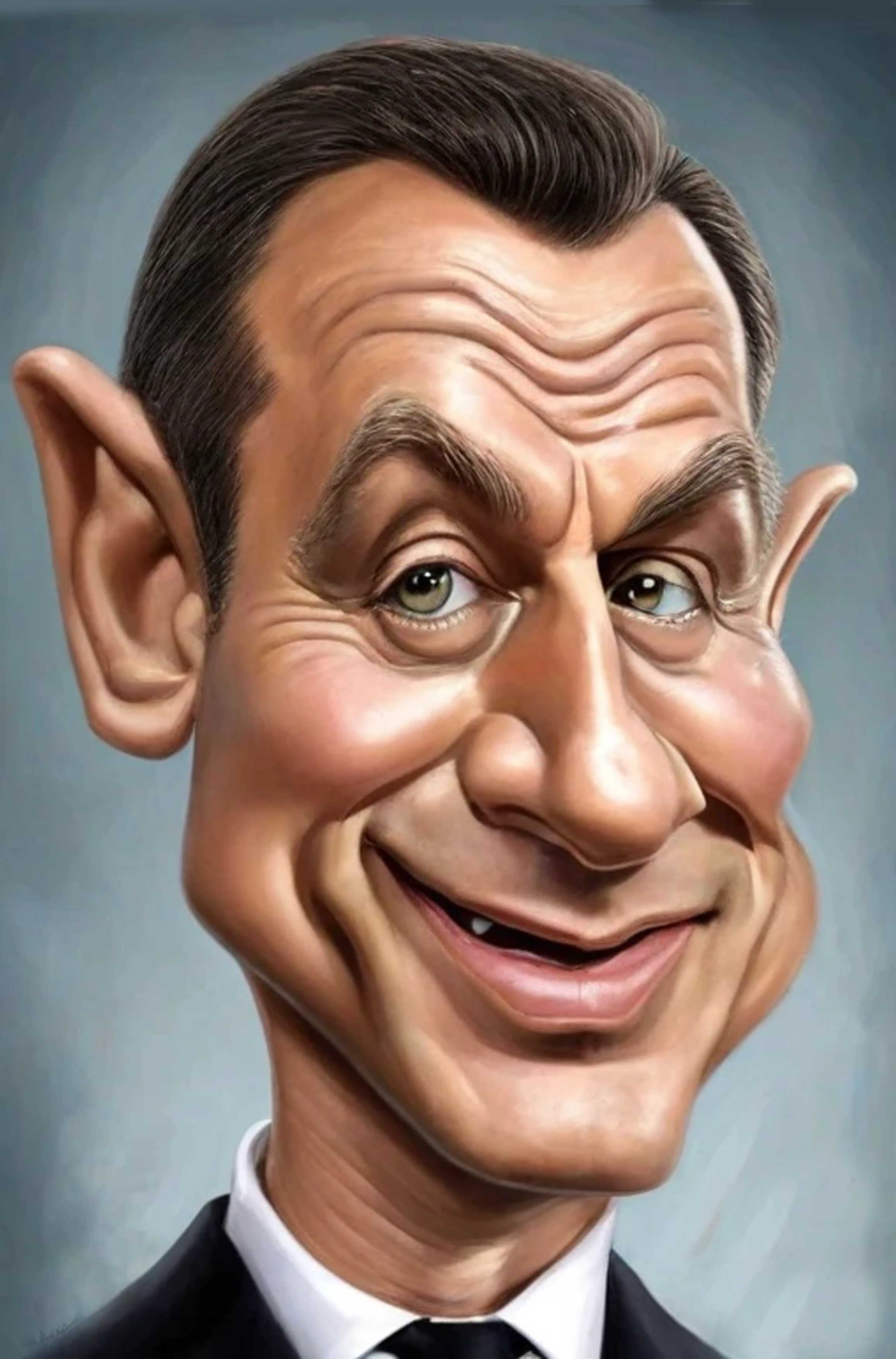Caricatura engraçada de James Bond