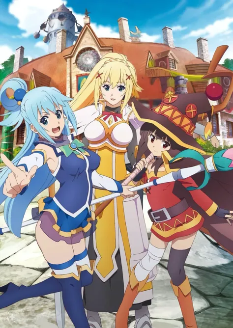 Aqua, Darkness, and Megumin