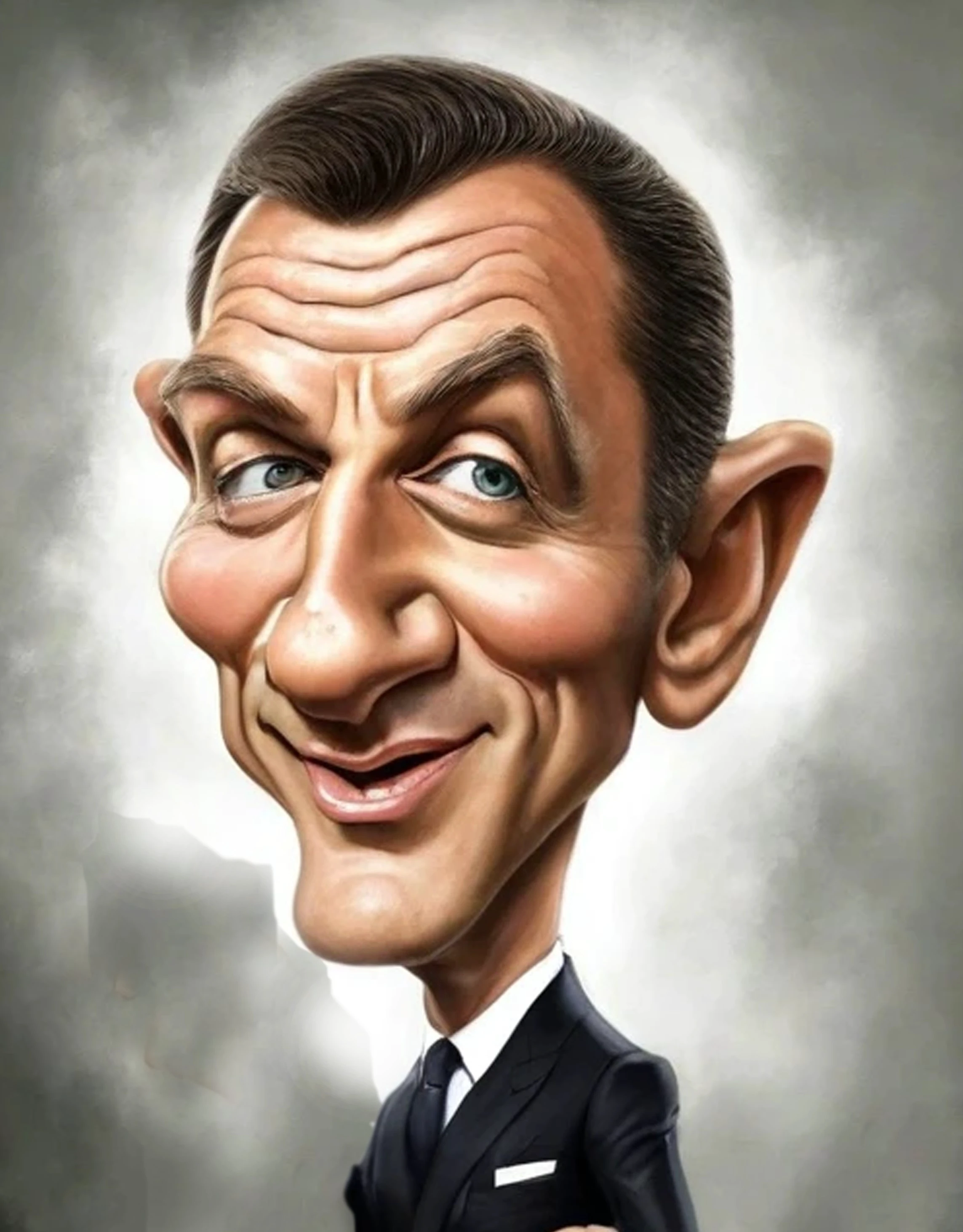 Caricatura engraçada de James Bond