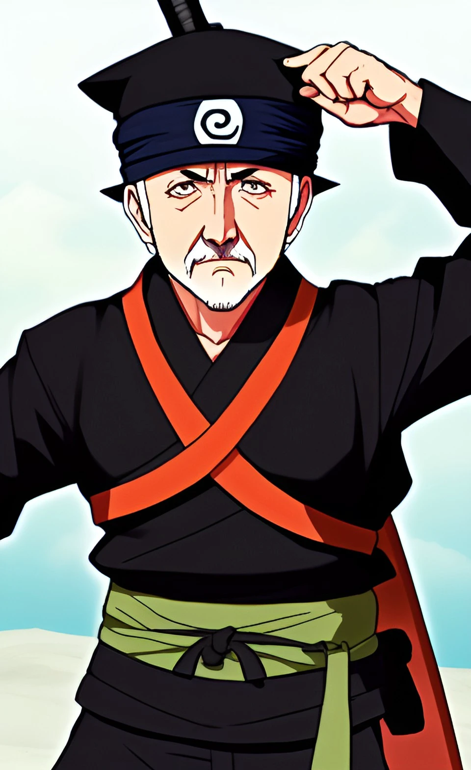 Mike Ehrmantraut From Breaking Bad as a Ninja in the Naruto Universe