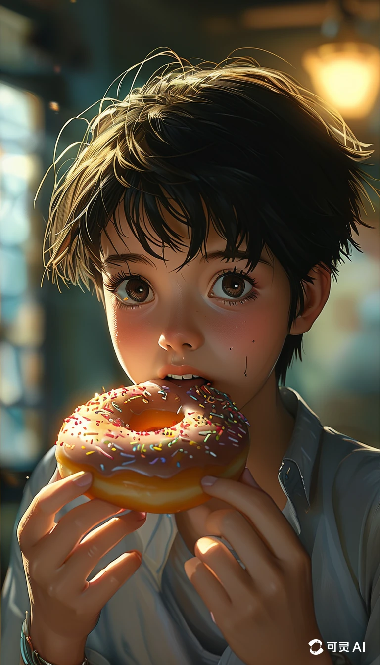 Eating Donuts/吃甜甜圈/ドーナツを食べる