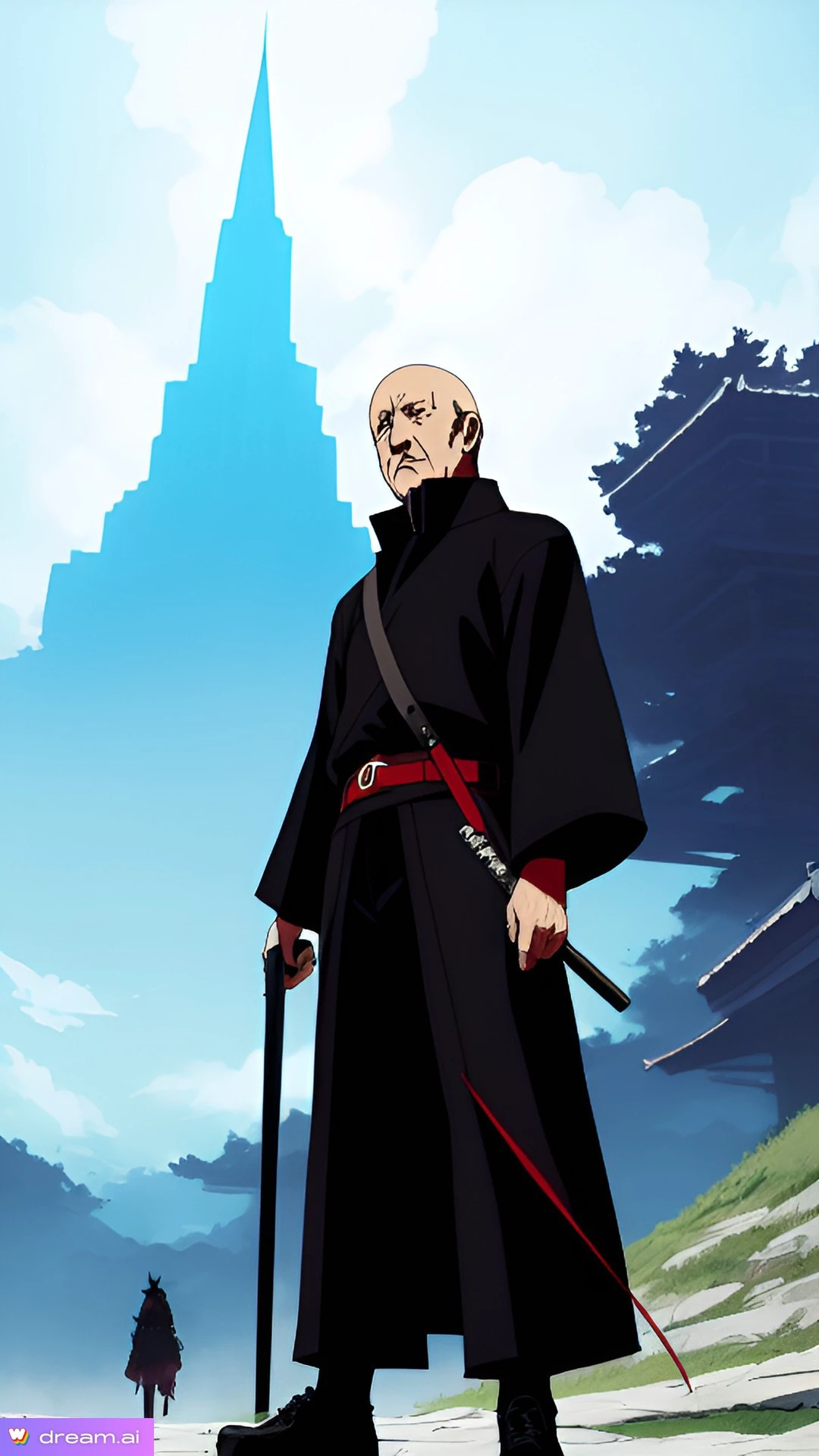 Mike Ehrmantraut From Breaking Bad as a Ninja in the Naruto Universe