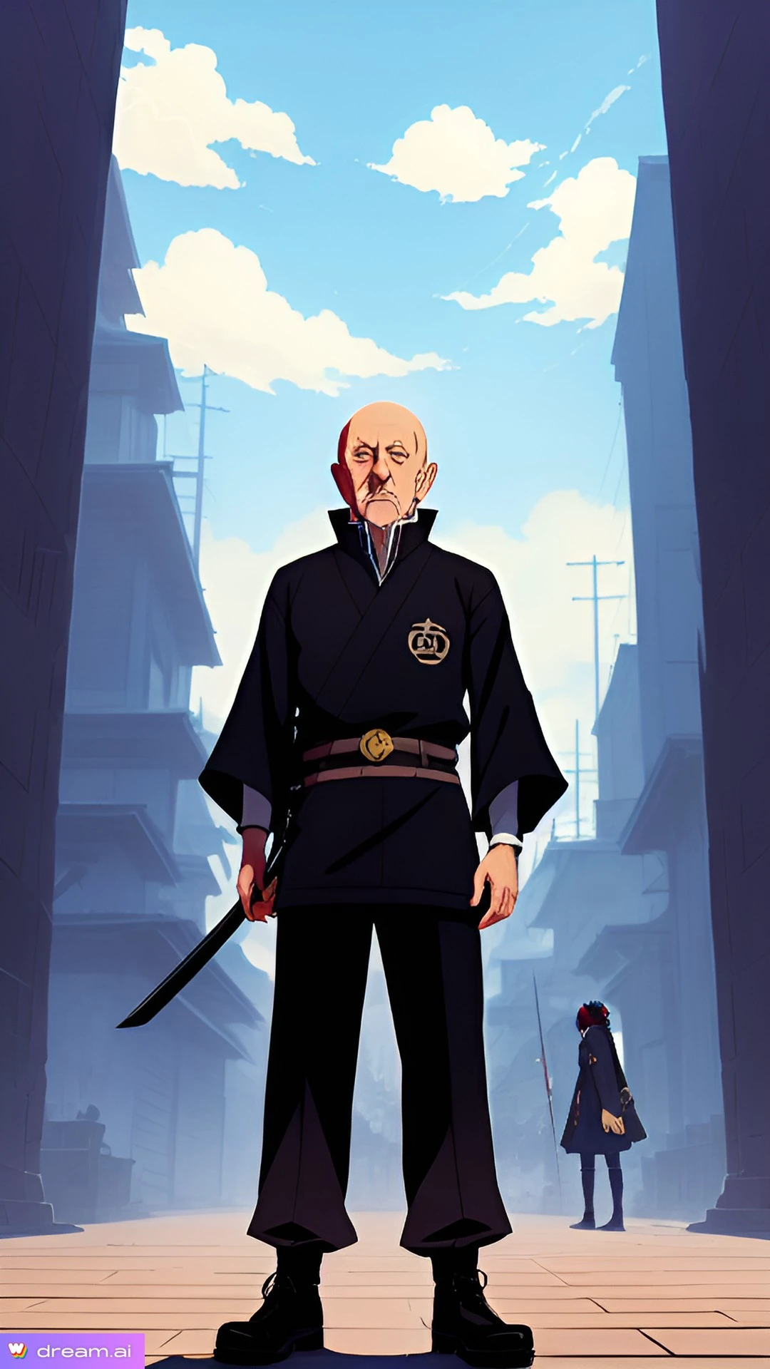 Mike Ehrmantraut From Breaking Bad as a Ninja in the Naruto Universe