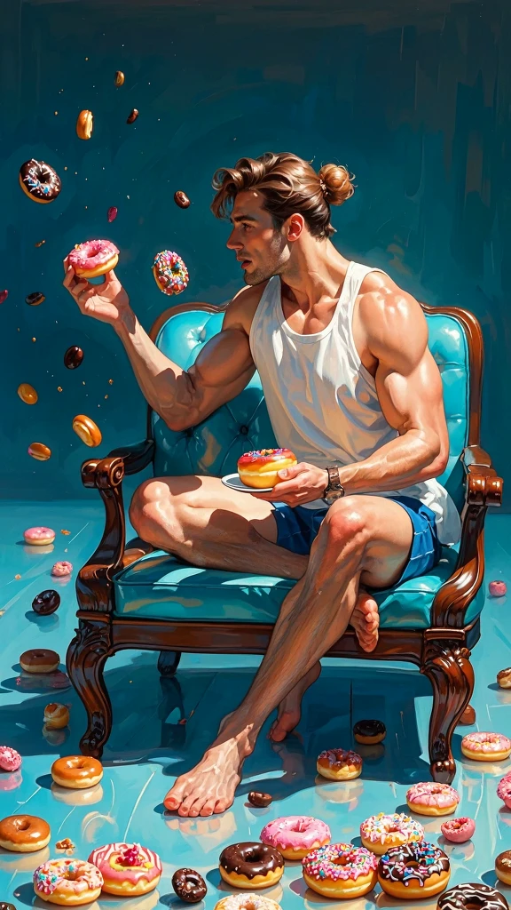 Eating Donuts/吃甜甜圈/ドーナツを食べる