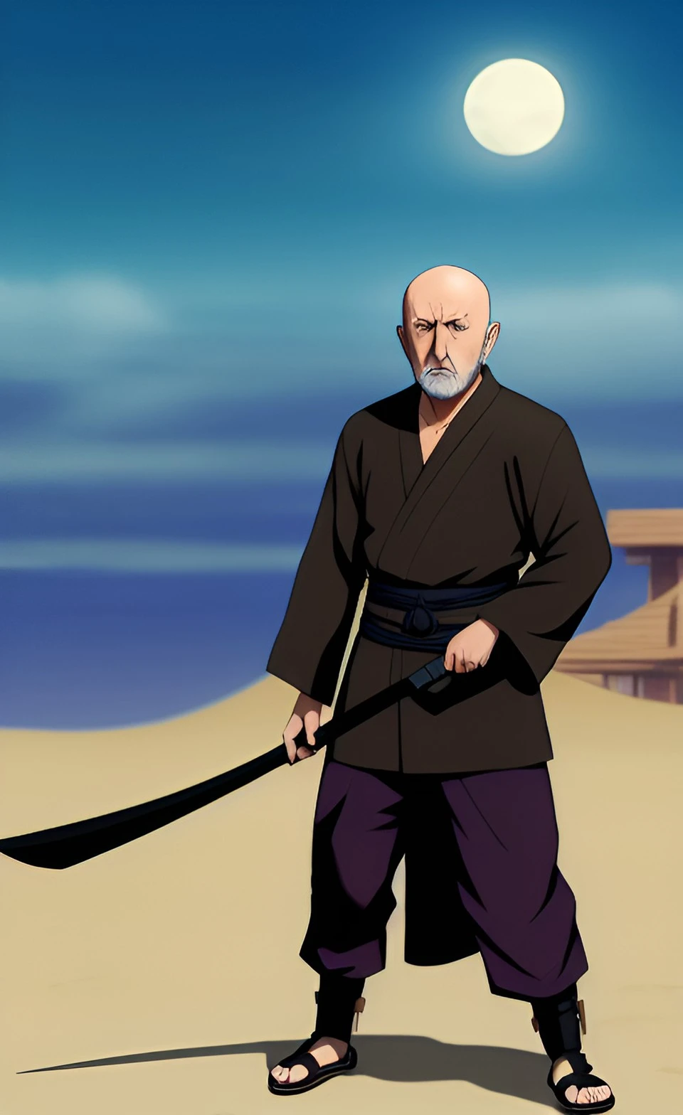 Mike Ehrmantraut From Breaking Bad as a Ninja in the Naruto Universe