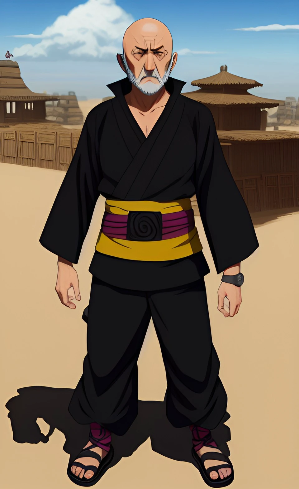 Mike Ehrmantraut From Breaking Bad as a Ninja in the Naruto Universe