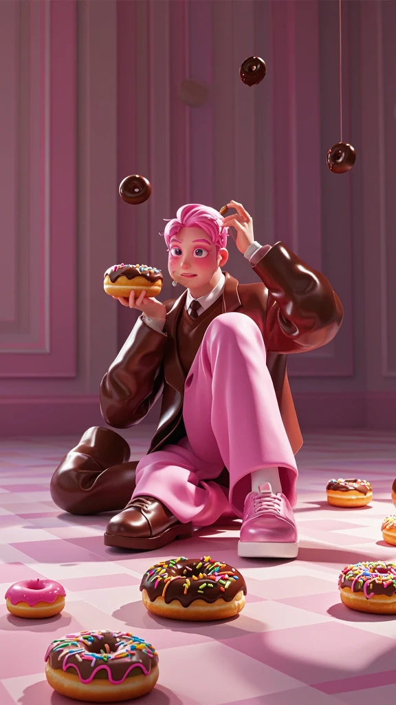 Eating Donuts/吃甜甜圈/ドーナツを食べる