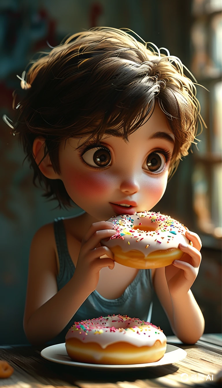 Eating Donuts/吃甜甜圈/ドーナツを食べる