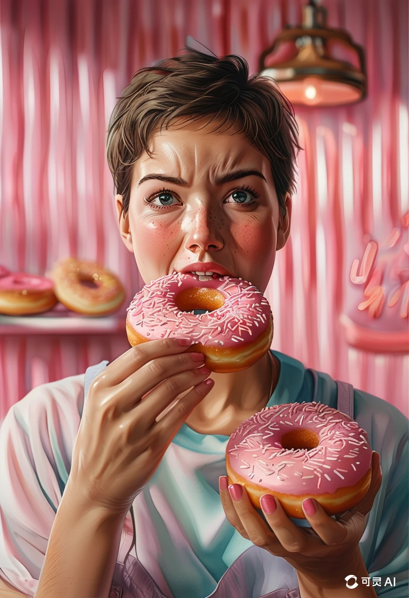 Eating Donuts/吃甜甜圈/ドーナツを食べる