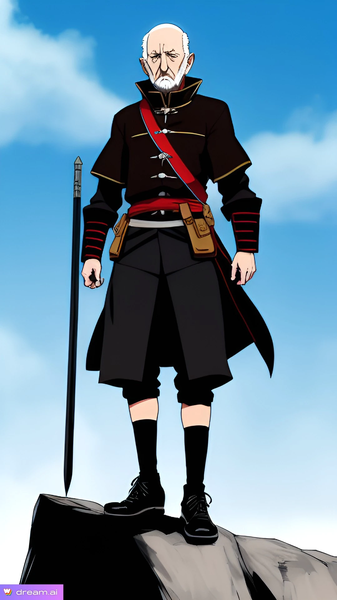 Mike Ehrmantraut From Breaking Bad as a Ninja in the Naruto Universe