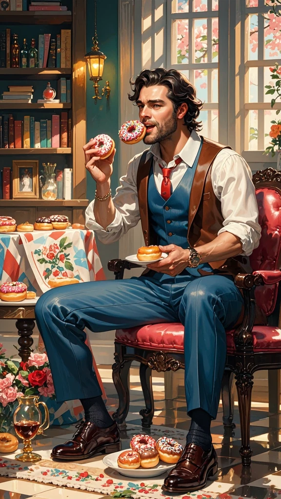 Eating Donuts/吃甜甜圈/ドーナツを食べる