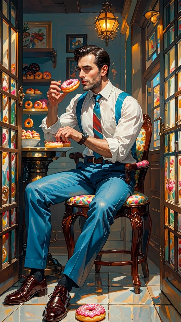 Eating Donuts/吃甜甜圈/ドーナツを食べる