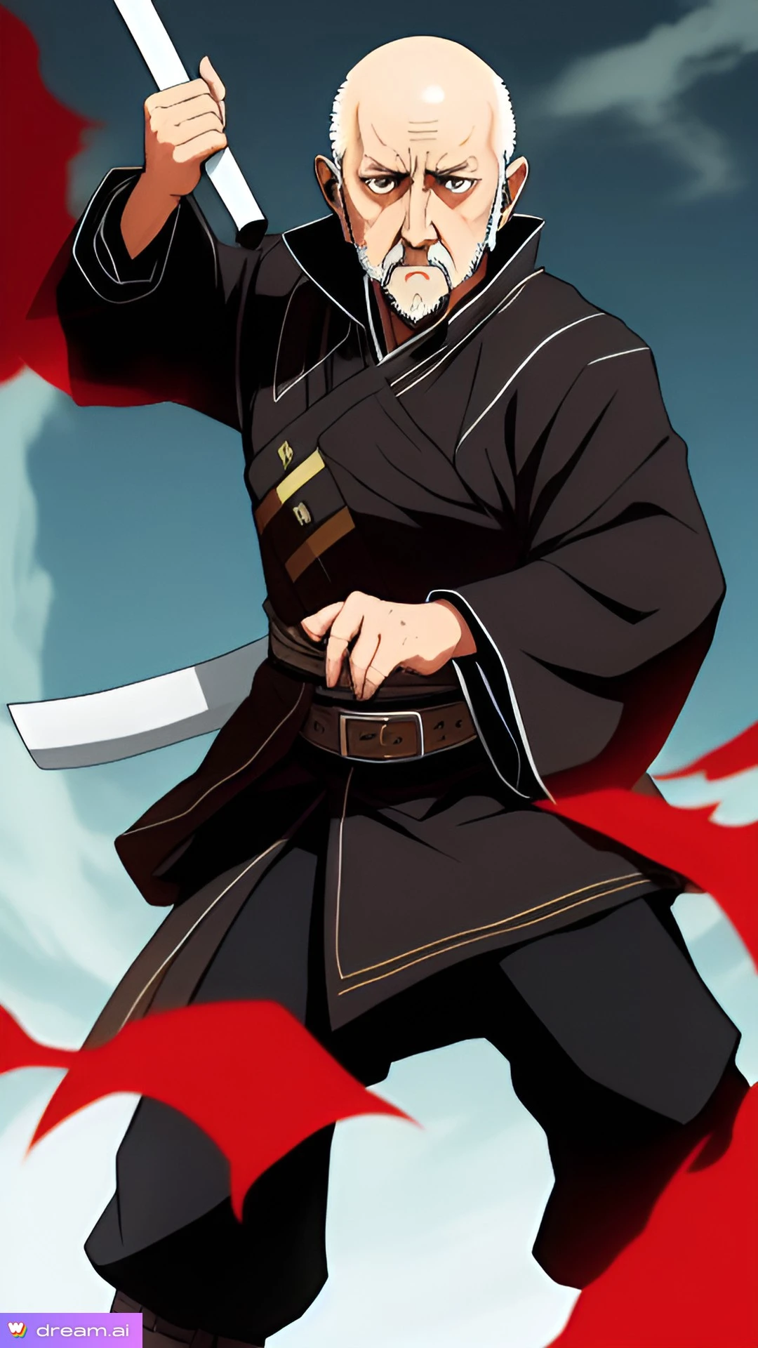 Mike Ehrmantraut From Breaking Bad as a Ninja in the Naruto Universe