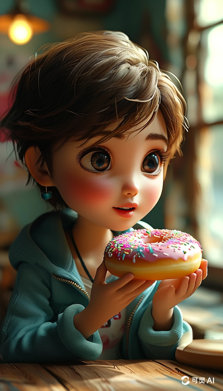 Eating Donuts/吃甜甜圈/ドーナツを食べる