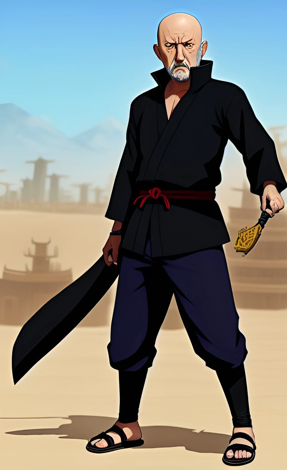 Mike Ehrmantraut From Breaking Bad as a Ninja in the Naruto Universe