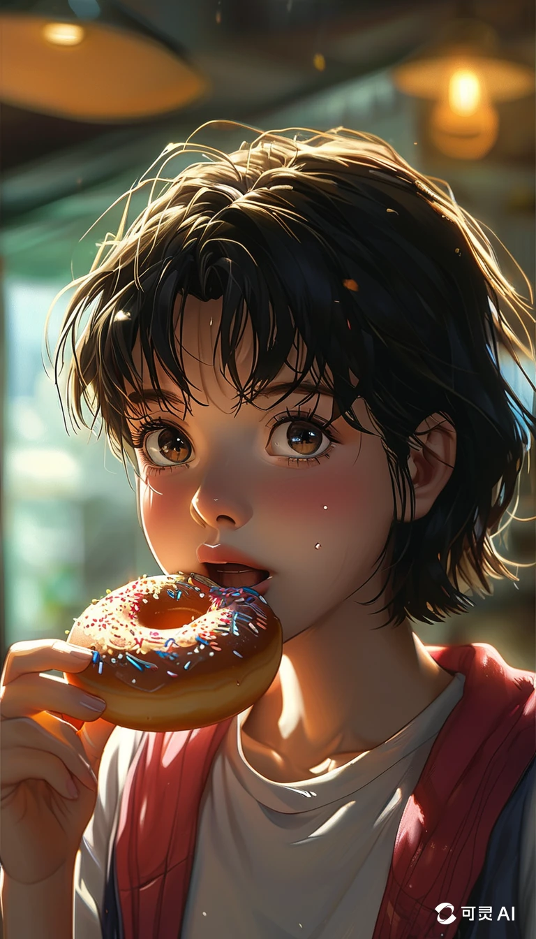 Eating Donuts/吃甜甜圈/ドーナツを食べる