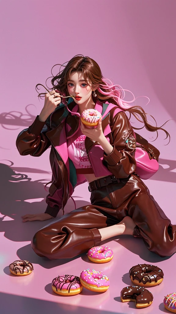 Eating Donuts/吃甜甜圈/ドーナツを食べる