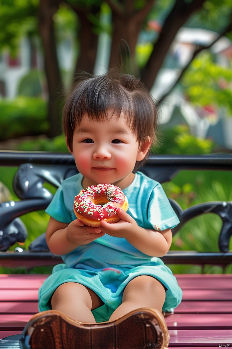 Eating Donuts/吃甜甜圈/ドーナツを食べる