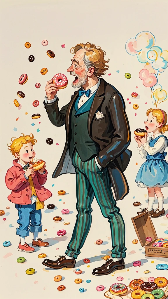 Eating Donuts/吃甜甜圈/ドーナツを食べる
