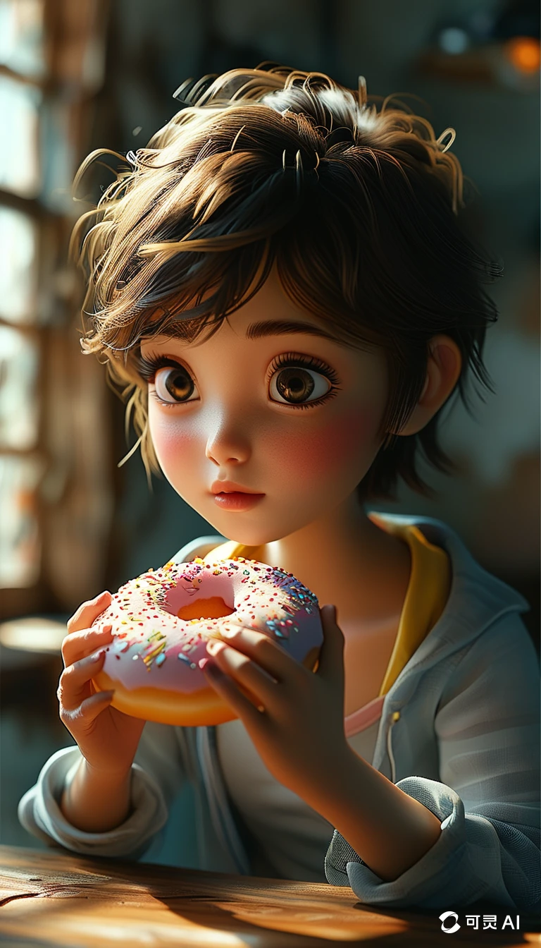Eating Donuts/吃甜甜圈/ドーナツを食べる