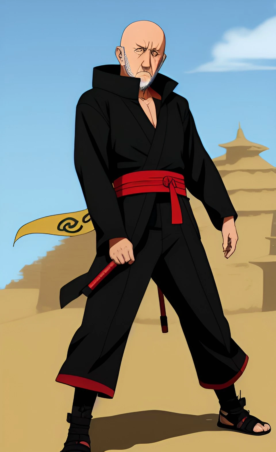 Mike Ehrmantraut From Breaking Bad as a Ninja in the Naruto Universe