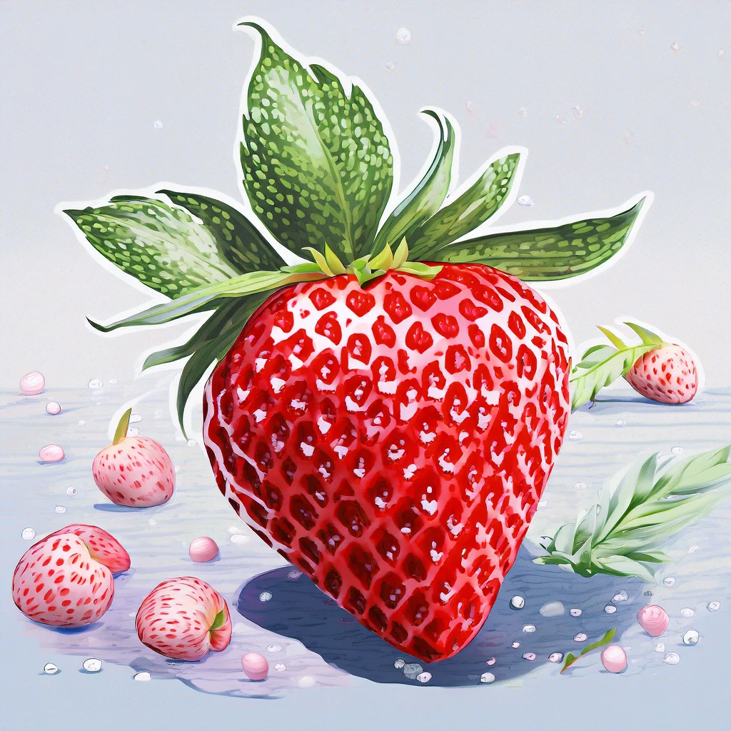 A Strawberry/一颗草莓/一粒のイチゴ