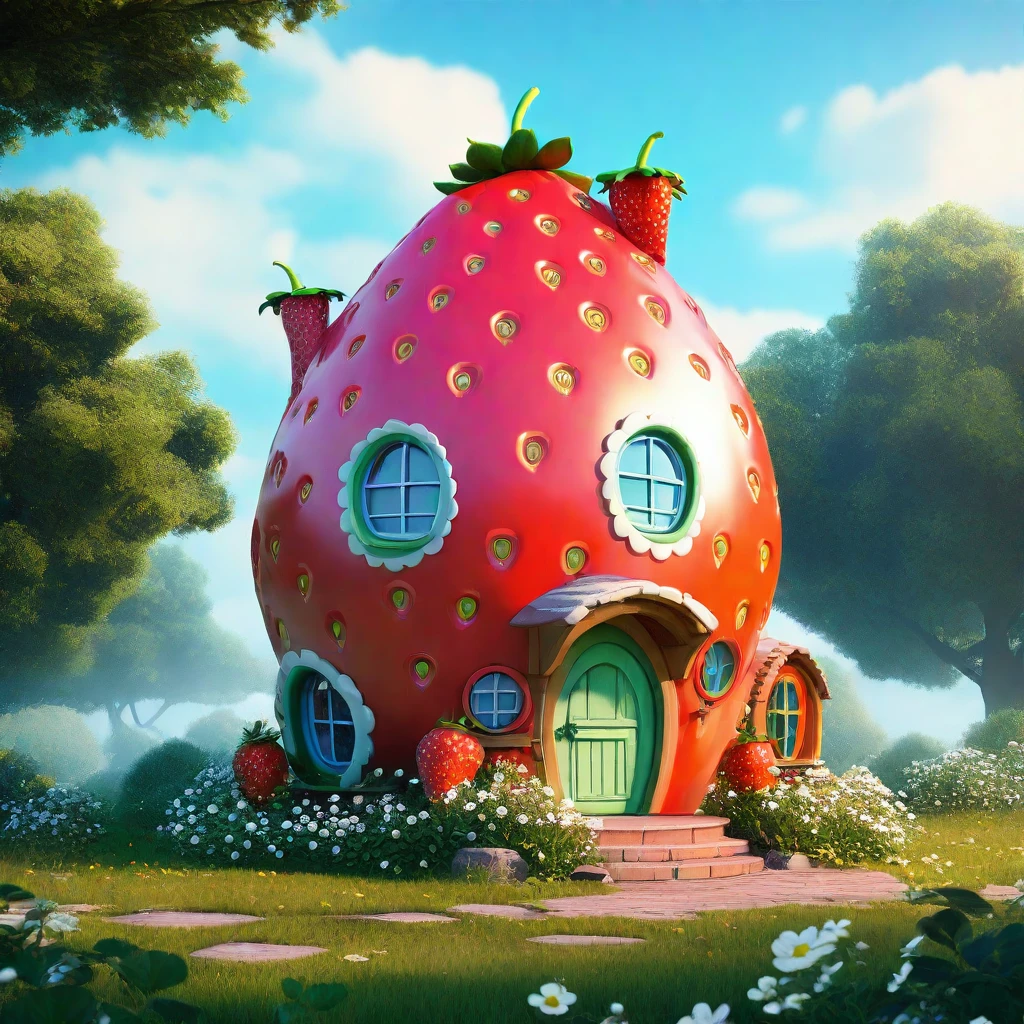 A Strawberry/一颗草莓/一粒のイチゴ
