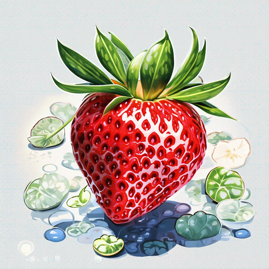 A Strawberry/一颗草莓/一粒のイチゴ