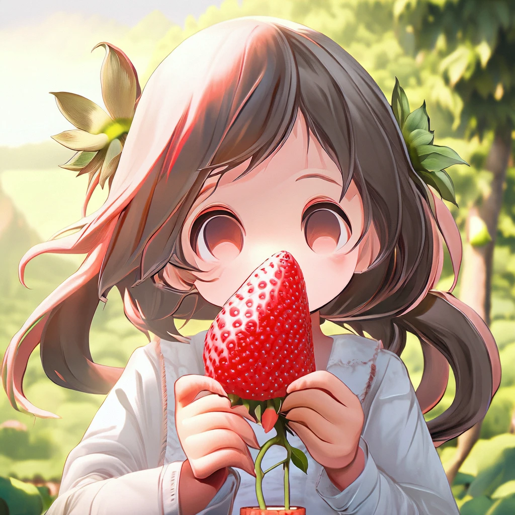 A Strawberry/一颗草莓/一粒のイチゴ