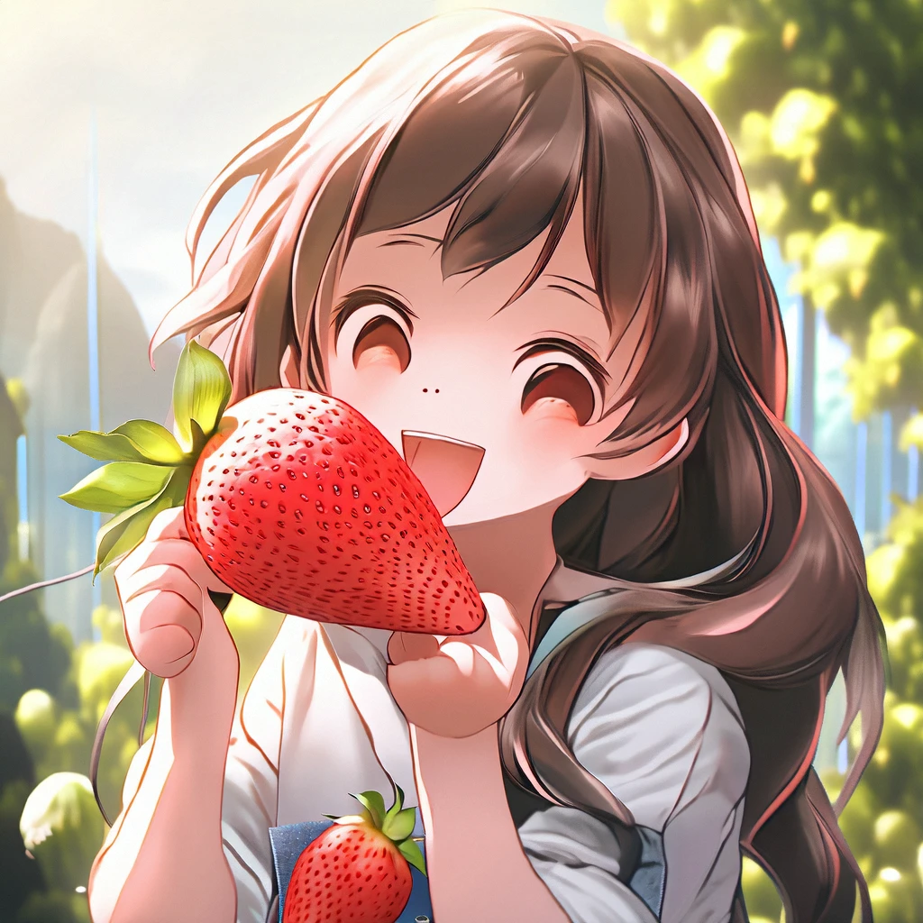 A Strawberry/一颗草莓/一粒のイチゴ