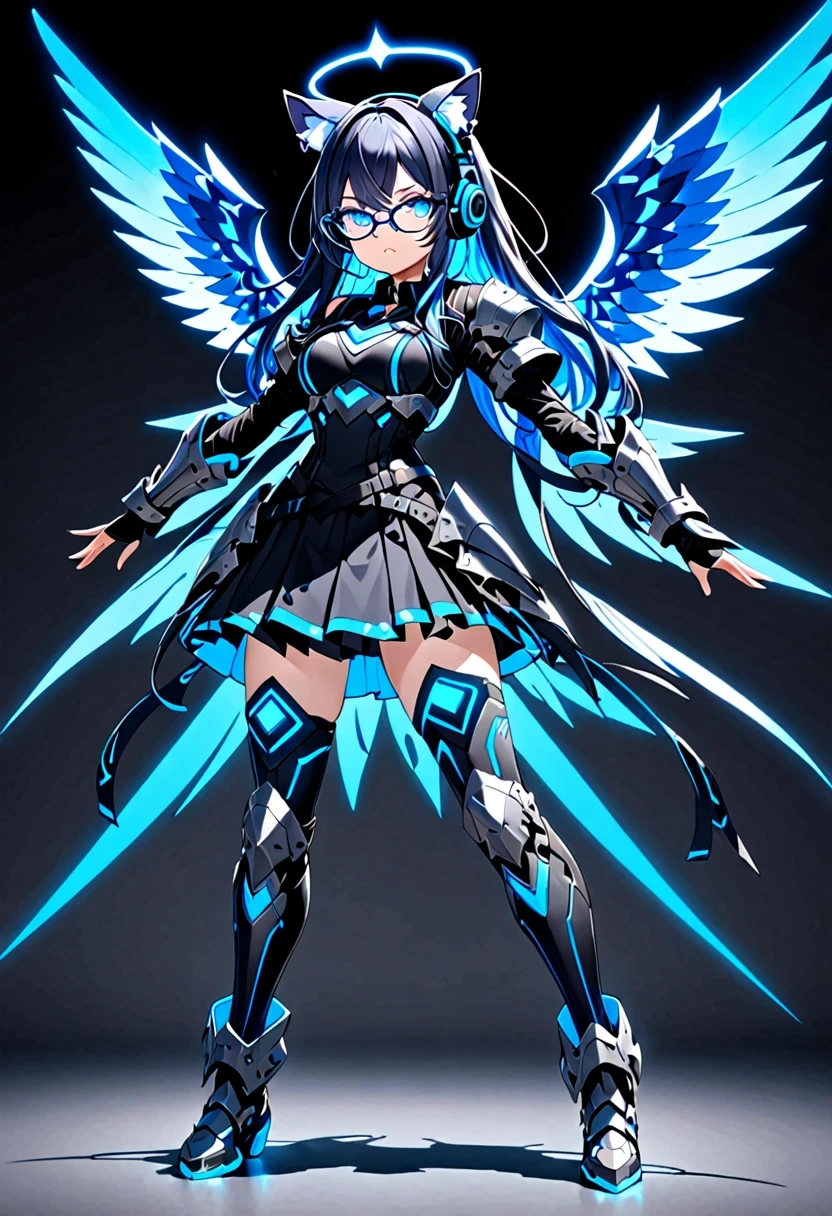 Blue Angelic Cat Girl