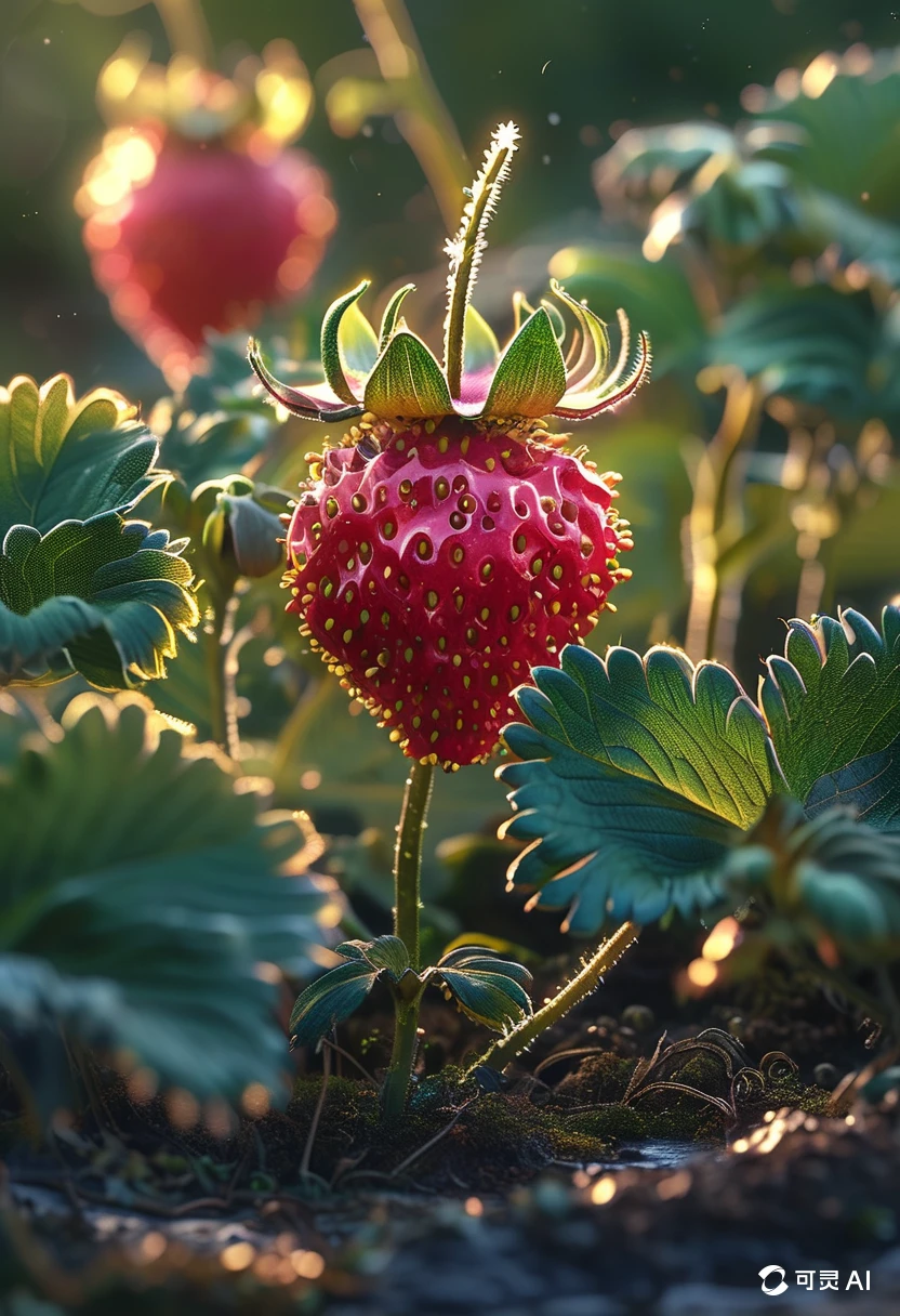 A Strawberry/一颗草莓/一粒のイチゴ