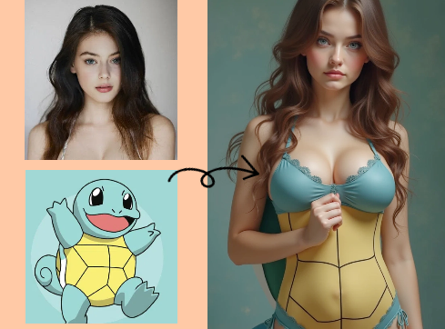 Upload a character reference image and any image as a lingerie design reference. Claude occasionally glitches, resulting in an anime-style output or completely unrelated images. This is a probabilistic event.