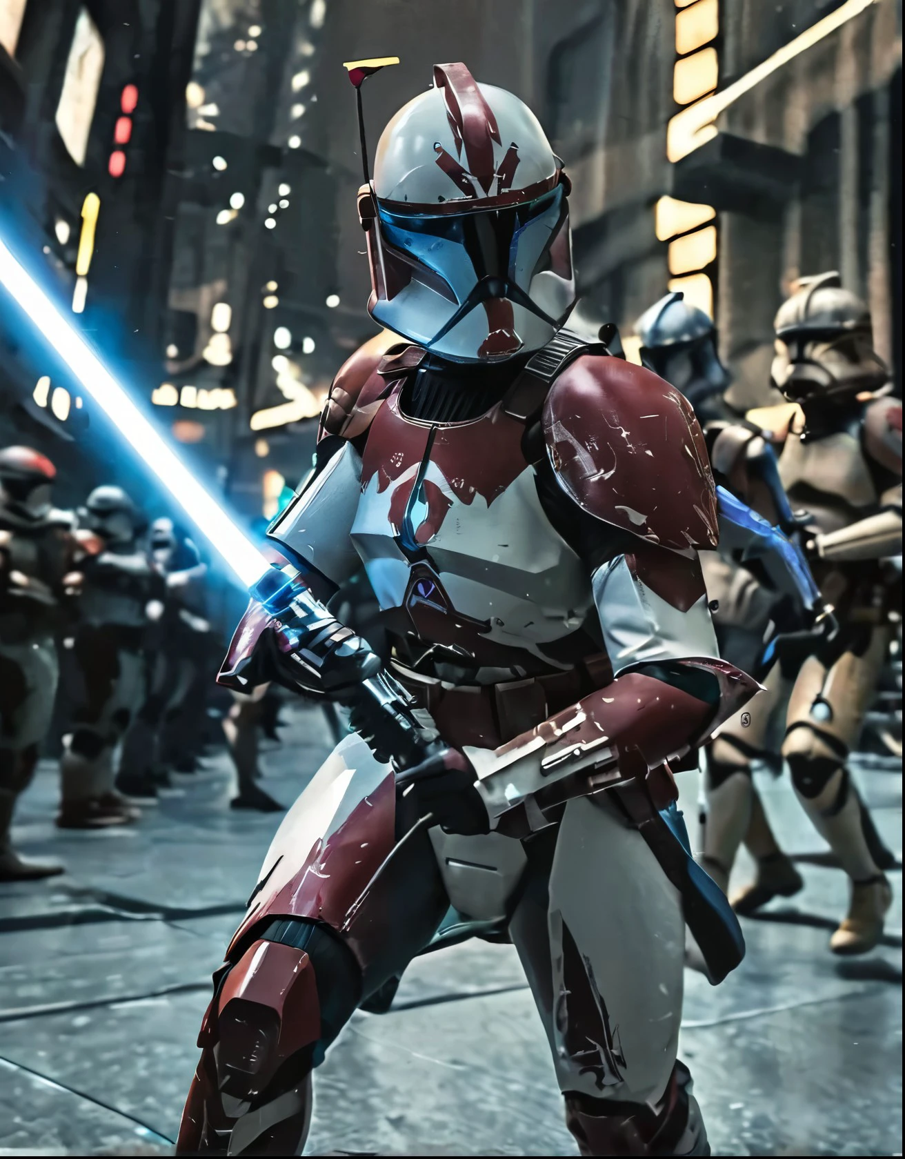 General Obi-Wan Kenobi and clone troopers phase 1