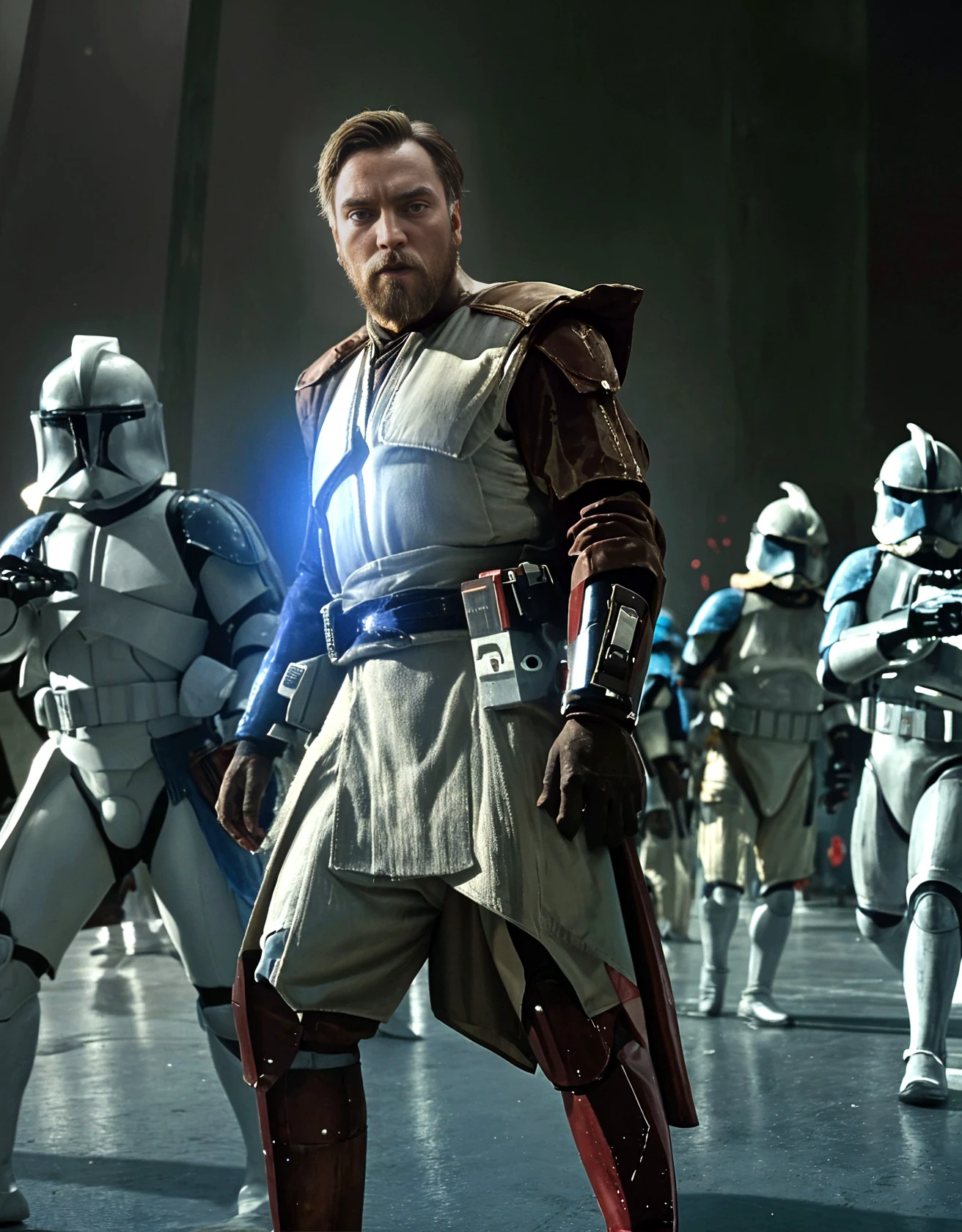 General Obi-Wan Kenobi and clone troopers phase 1