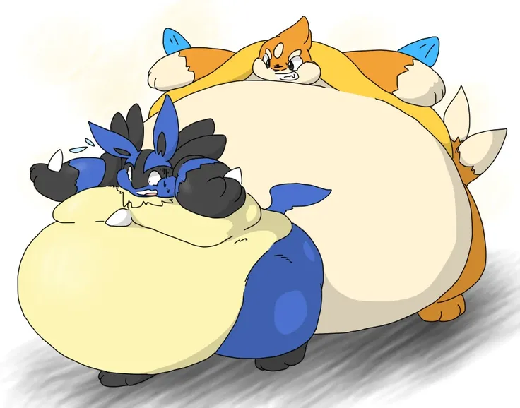 Floatzel and Lucario