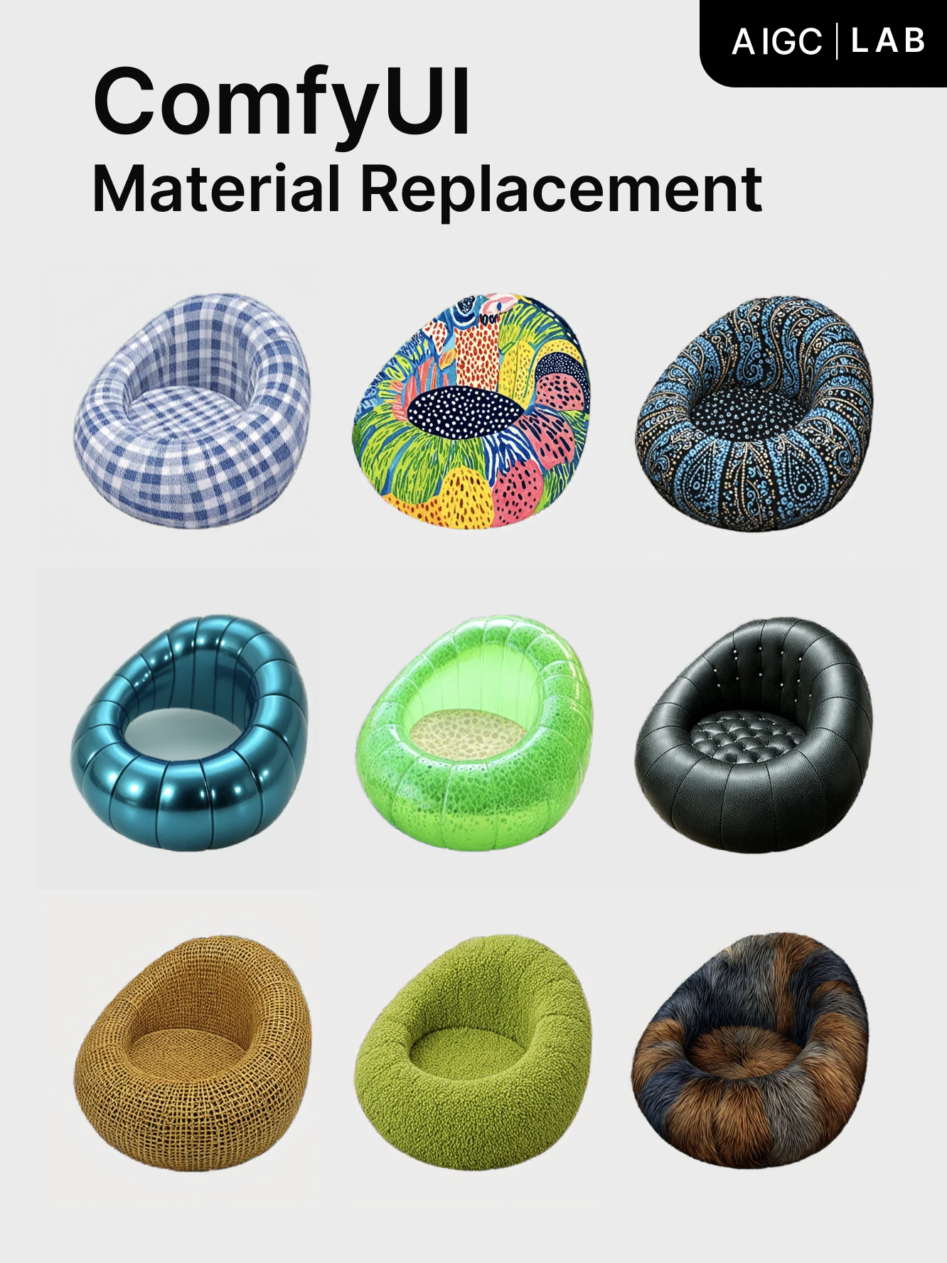 In traditional 3D art production pipelines, the material on a model undergoes steps like UV unwrapping, texture mapping adjustments, and material ball property adjustments, along with lighting and final rendering for viewing the material effects.
<br>
<br>With this workflow, you can quickly generate final effects based on any material texture maps uploaded along with the model image; you can even explore material effects based on product imagery references, creating more product rendering concepts.