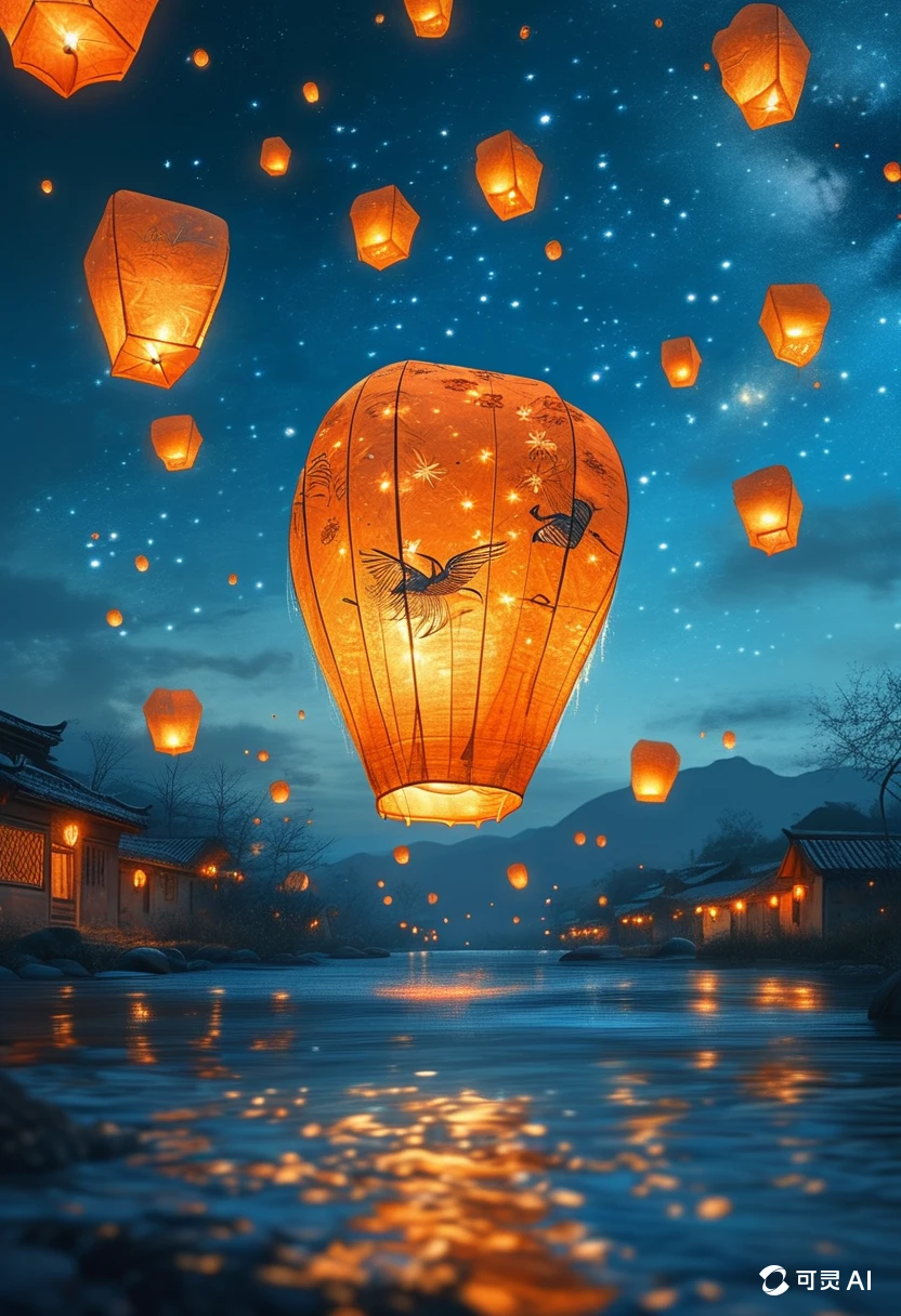 Floating Lanterns/漂浮的灯笼/浮かぶランタン