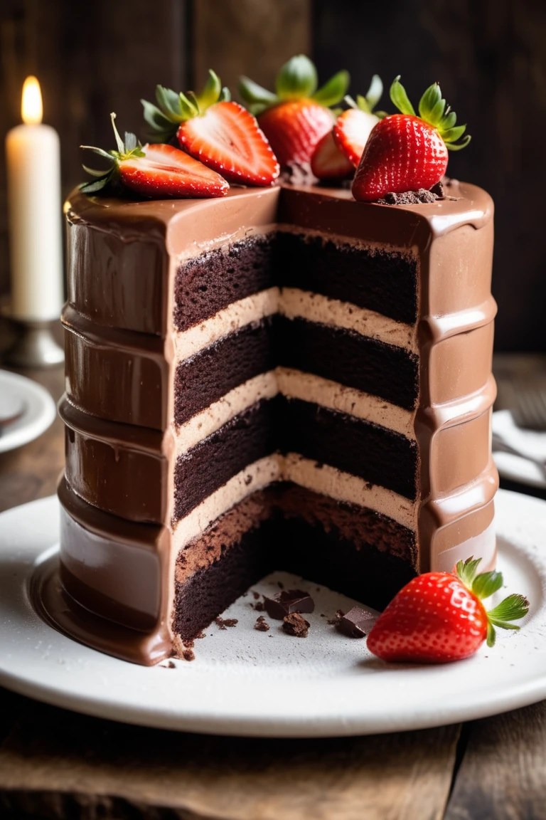 Decadent Delight: The Ultimate Triple-Layer Chocolate Cake