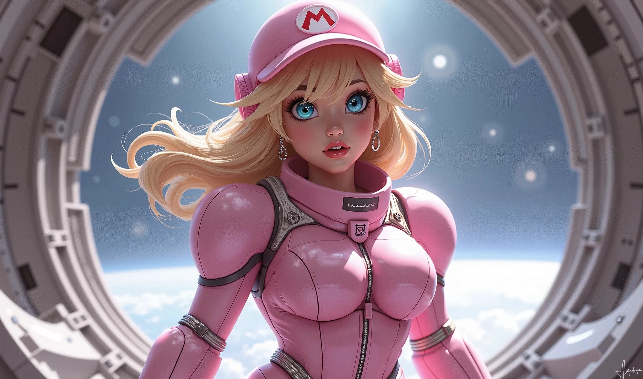 Princess from mario game in the future