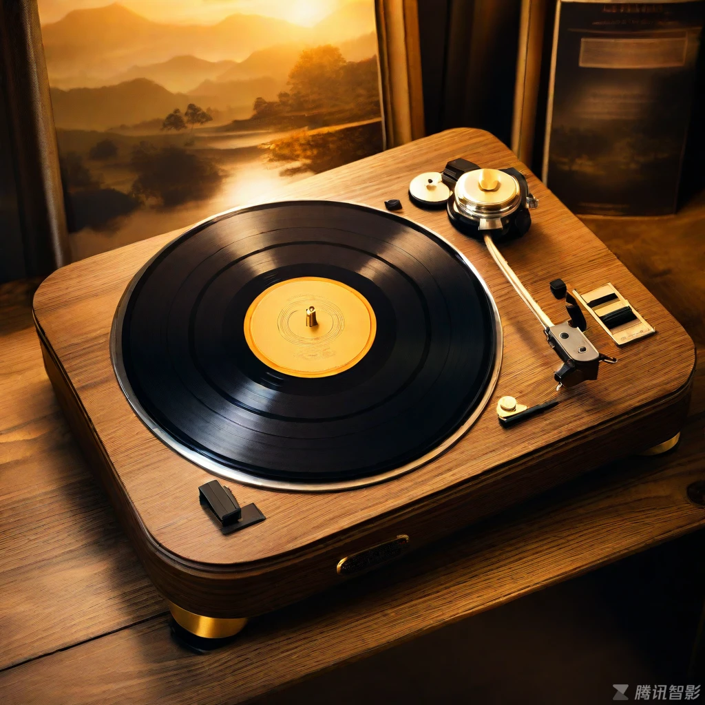 Vintage Record Player/复古唱片机/ビンテージレコードプレーヤー