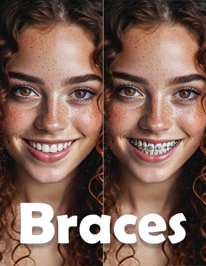 放入一张头像，露出牙齿最好。