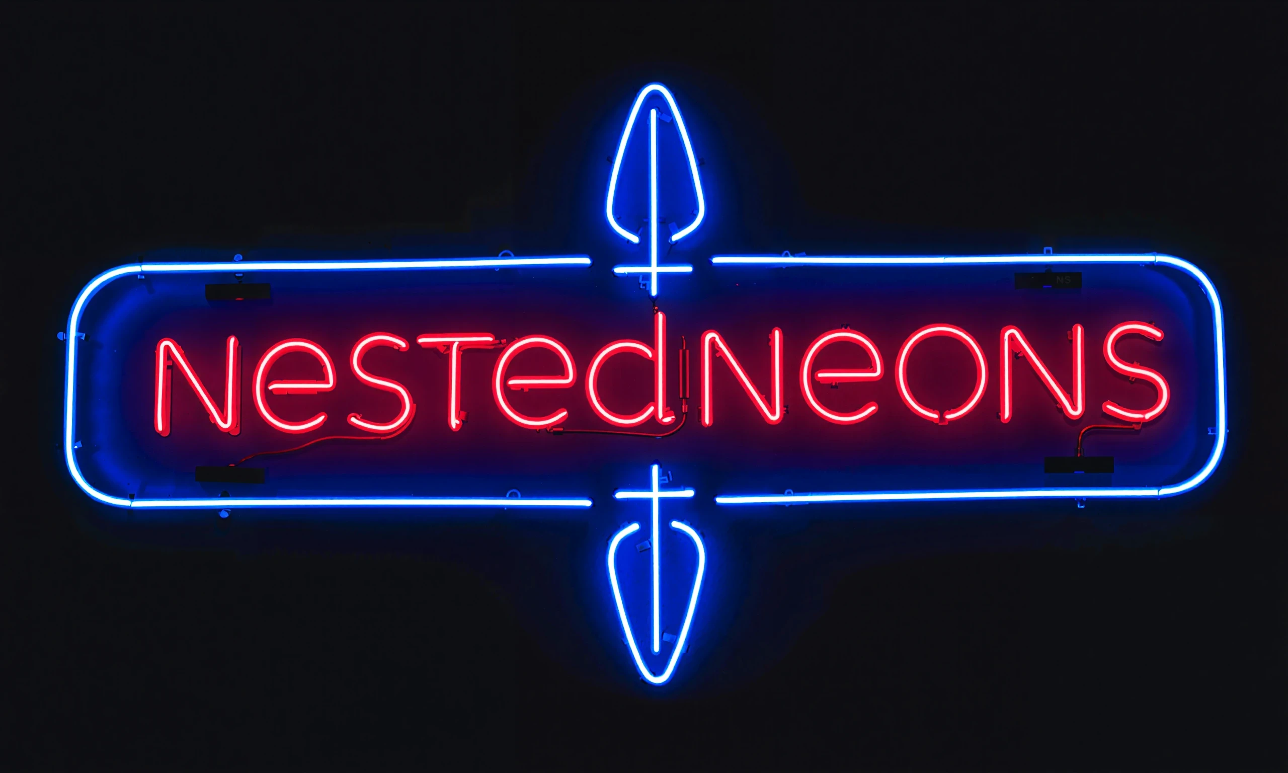 Simple slogan text rendered as a neon sign on a wall, can handle up to 10 words, longer words require more rendering attempts.<br>Please enter the neon sign words that you want inside the quotes