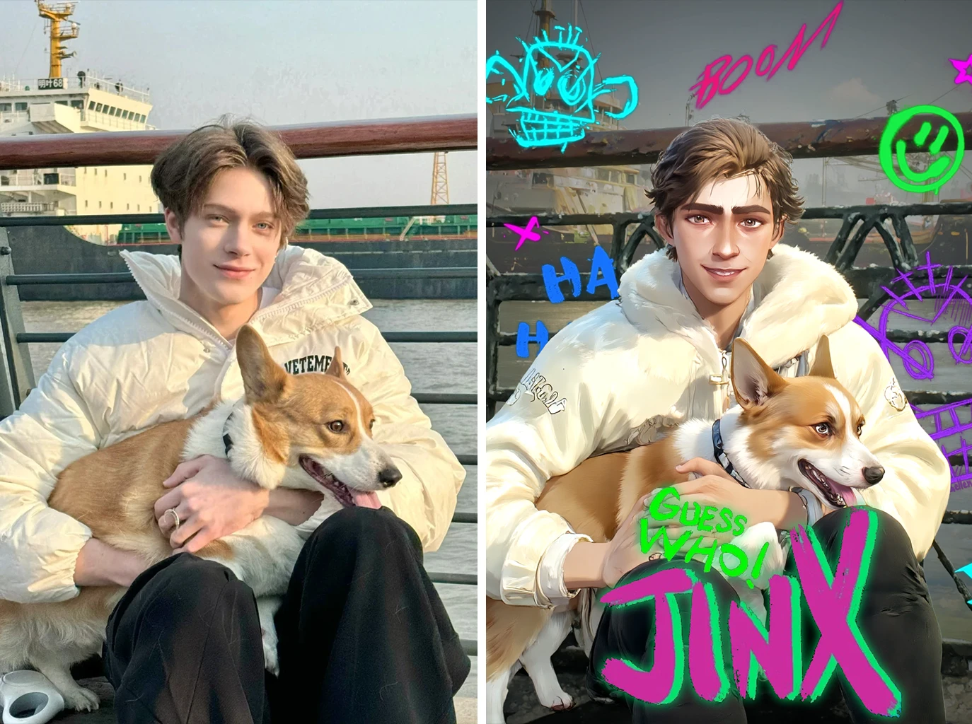 A bust shot works better<br>A half-body shot will look better