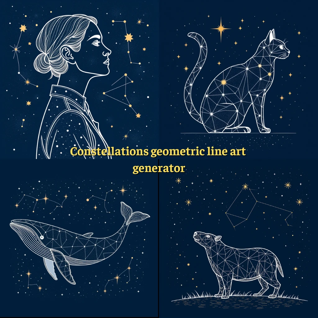 🌠 Constellations Geometric Line Art Generator