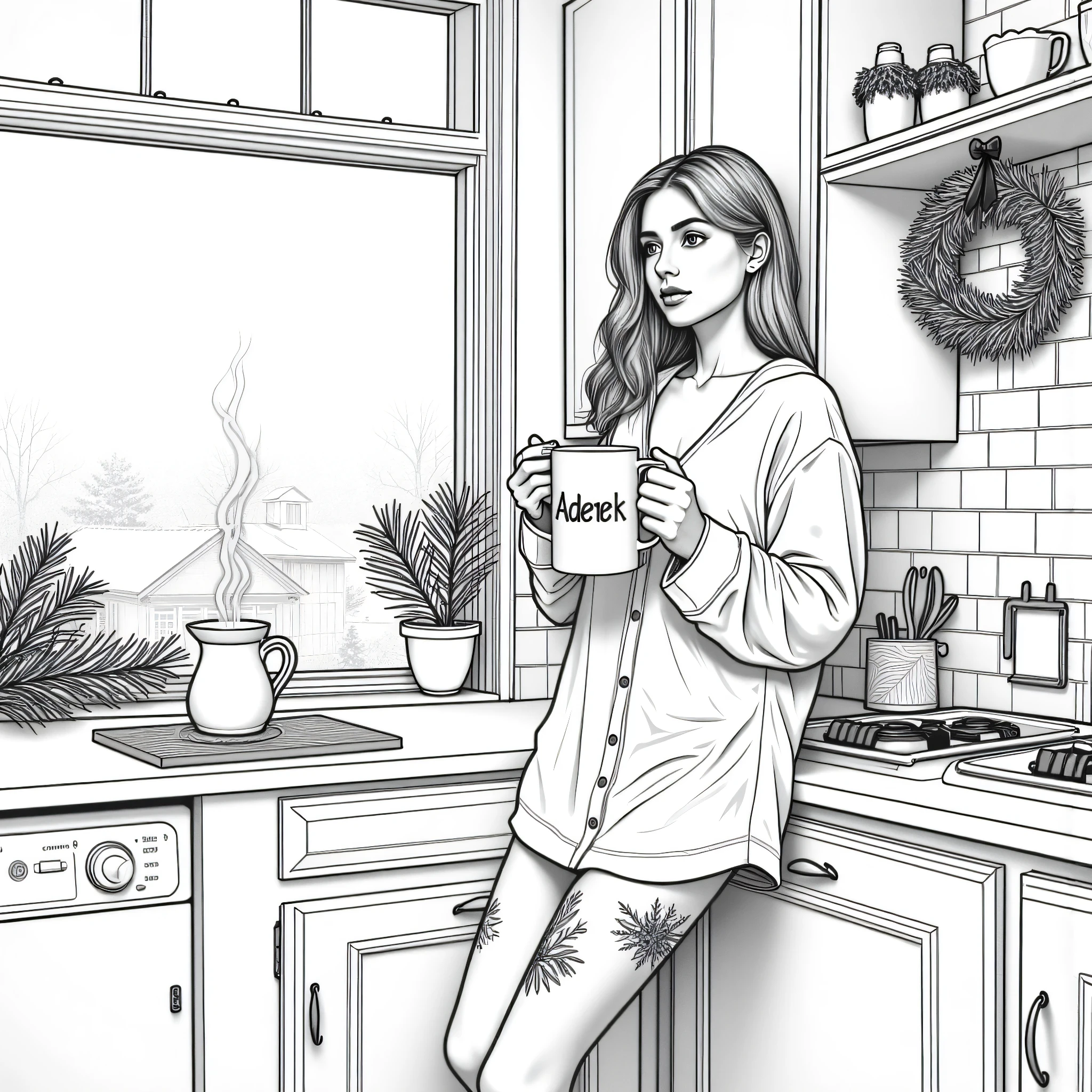 Write a short description and receive a beautiful coloring page.